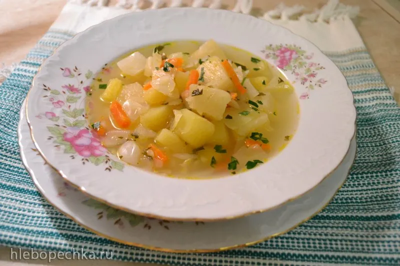 Щи капустные с ферментированным ананасом (из русской кухни далекого прошлого)