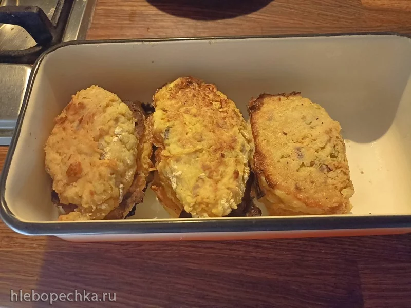 Кабачки с овсяной мукой и морковью