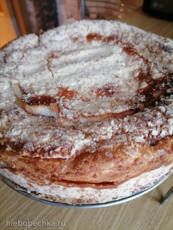 Яблочный пирог с кремом суфле
