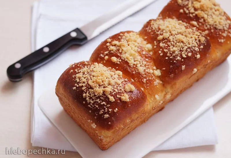 Молочный хлеб с медом и сливками на water roux