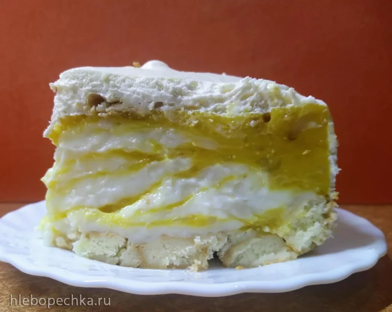 Апельсиновый торт с печеньем (без выпечки)