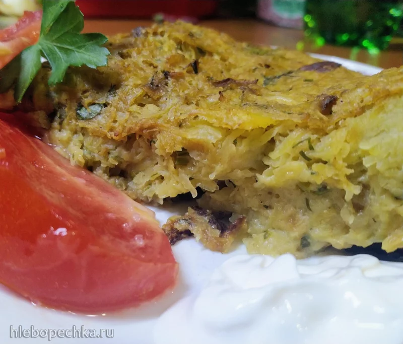 Белорусская картофельная бабка со свининой