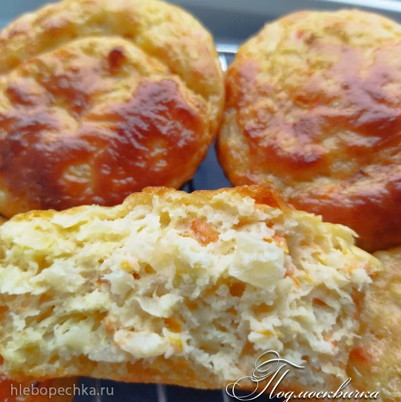 Дрожжевые закусочные кексы с капустой