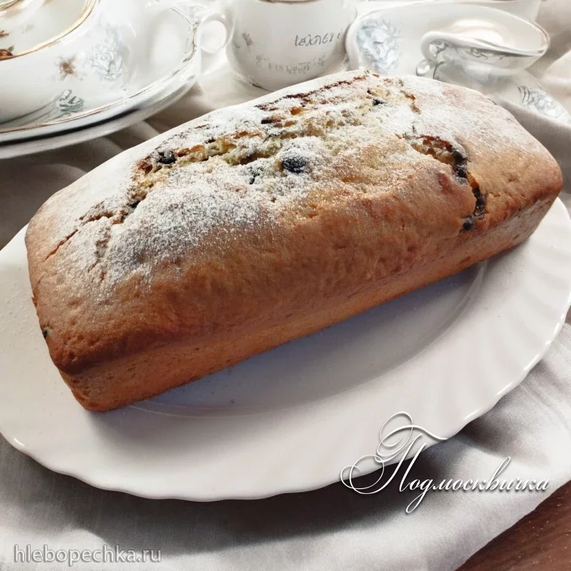 Кекс на кефире с шоколадными каплями или сухофруктами (изюмом, вишней или клюквой)