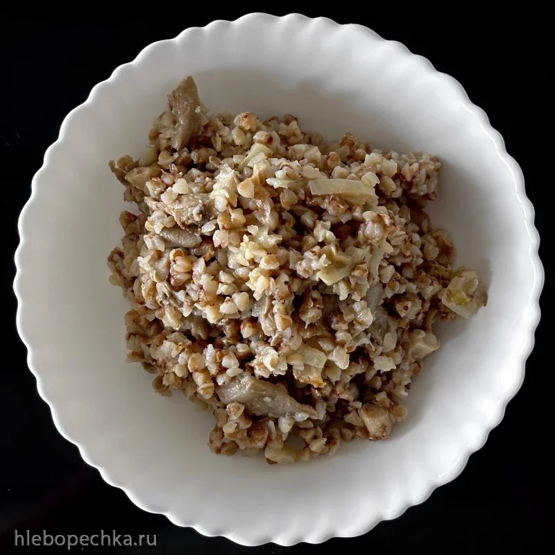 Вешенки с гречкой