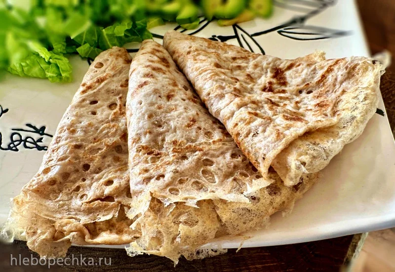 Блины из зеленой гречки