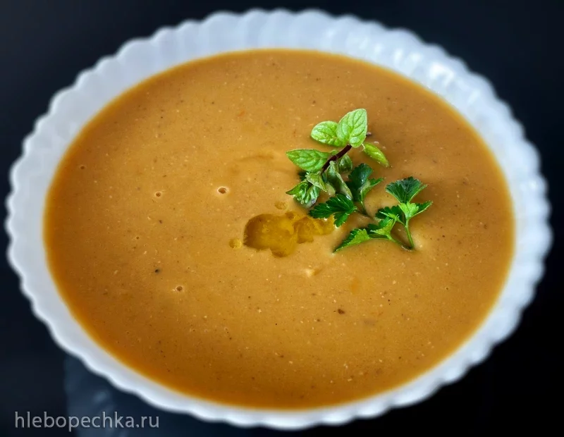 Суп-пюре из чечевицы и картофеля