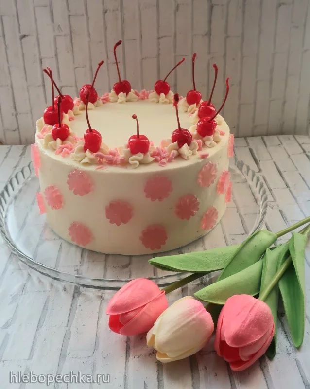 Шоколадный торт с вишней