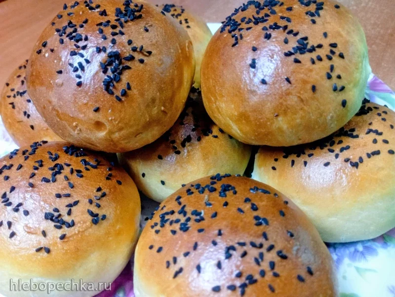 Булочки на теплом молоке с ветчиной и сыром