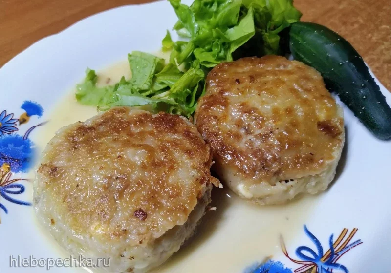 Варёные зразы с картошкой и творогом