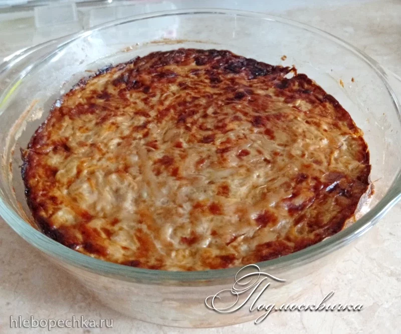 Запеканка с сезонными овощами, фаршем и яйцом