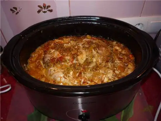 Курочка с овощами в медленноварке