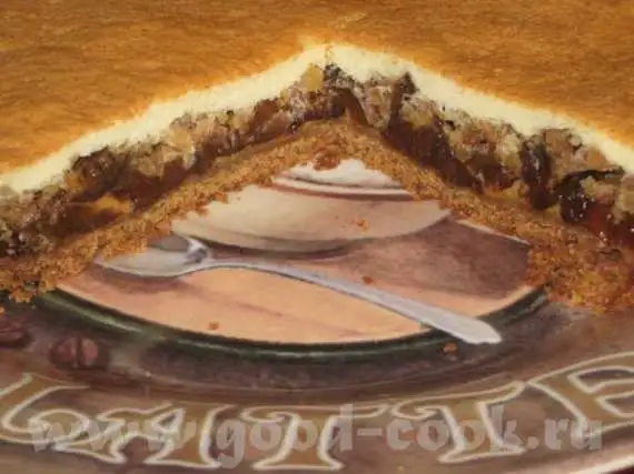 Пирог из печенья с черносливом и орехами