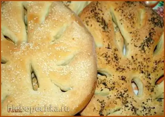 Лепёшки «Фугасс» (Fougasse)
