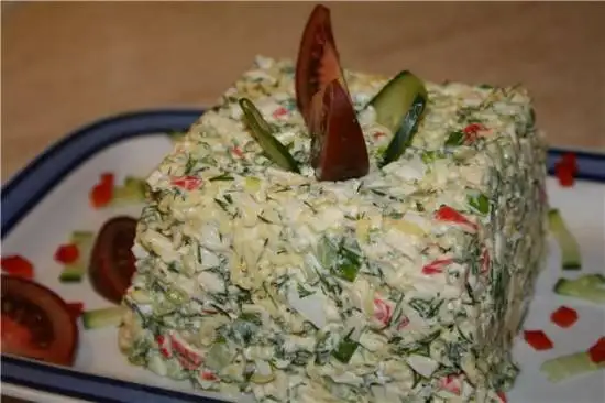 Салат с лапшой быстрого приготовления