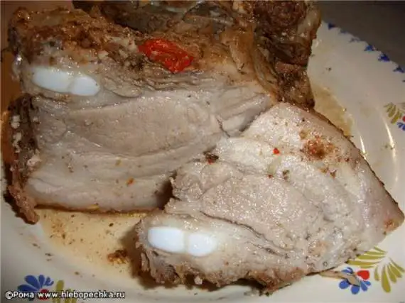 Мясная грудинка отварная