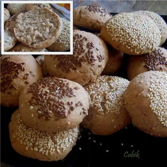 Булочки цельнозерновые пшенично-овсяные