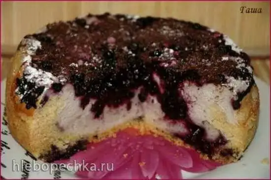 Пирог c творогом и черникой (духовка, мультиварка)