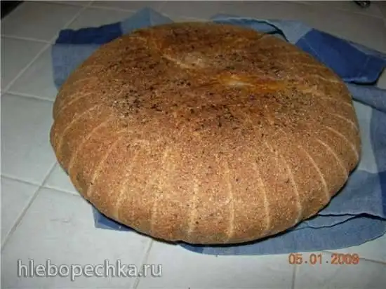 Простой хлеб на цельнозерновой закваске
