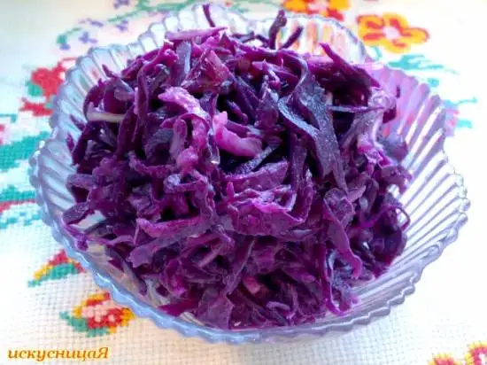 Капуста краснокачанная, маринованная