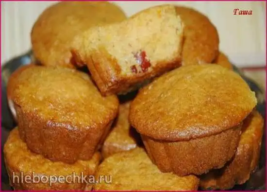Маффины с сушенными вишнями