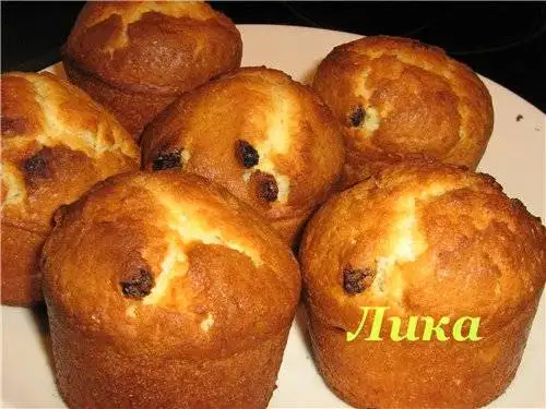 Кексы лимонные с изюмом