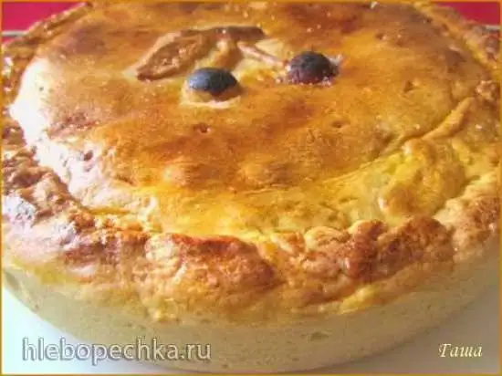 Пирог с вишней и заварным кремом Баскский