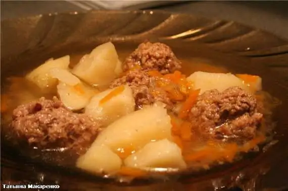 Суп с фрикадельками и картошкой