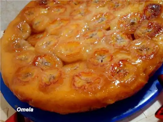 Пирог с бананом и карамелью