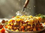 Запеканка с маринованным мясом