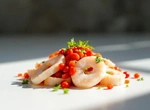 Салат из крабовых палочек с фасолью и паприкой