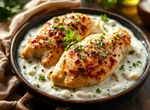 Куриные грудки в сметане запеченные
