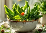 Листья зелёного салата квашеные
