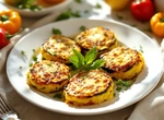 Биточки с кабачками и баклажанами в кляре
