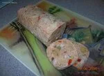 Рулет из рыбы и морепродуктов с оливками и каперсами