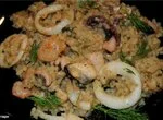 ризотто постное с морепродуктами