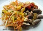 Куриные сердечки с овощами (Скороварки Brand 6050)