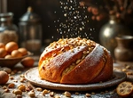 Пасхальный кулич Александро-Невской лавры и он же на закваске