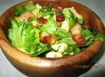 Теплый салат с беконом