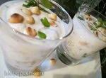 Десерт бананово-мятный с йогуртом