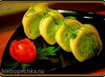 Яичный ролл с пастой из сливочного сыра и брокколи