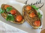 Запеченные баклажаны с шампиньонами