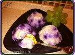 Творожное суфле с яблоком и черникой в микроволновке