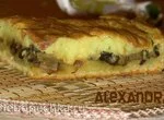 Пирог с грибами и картофелем