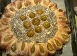 Пирог с творожно-маковой начинкой и сливами