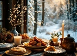 Иванов день - стол украшали жареной курицой, лапшой на курином бульоне, курником