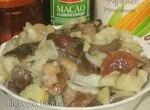 Салат с картошкой и солёными грибочками (постный)