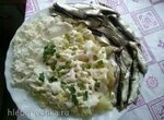 Килька с творогом и картофелем
