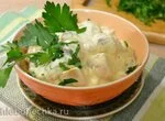 Грибы шампиньоны по-нормандски