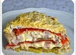 Закусочный торт с запеченным перцем